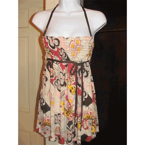 Miss Sixty Floral Boho Halter Tube Top Tank - Picture 1 of 2